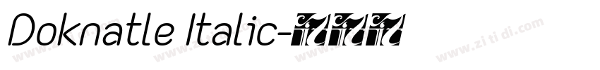Doknatle Italic字体转换